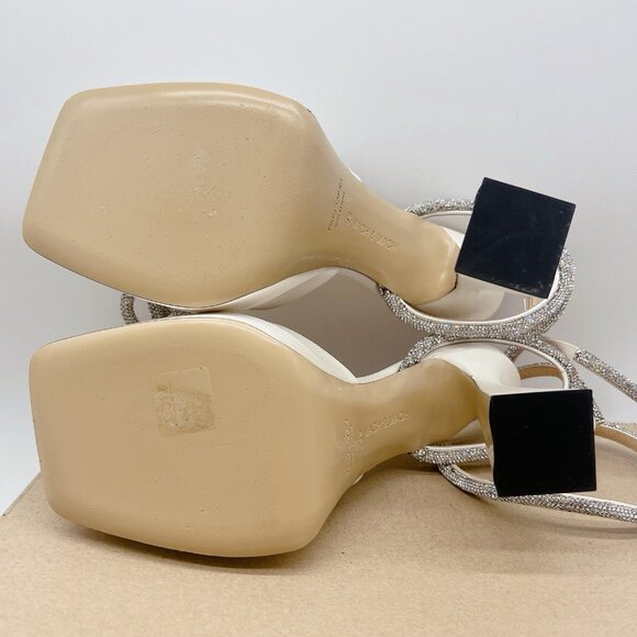 Mach & Mach Wedding Platform Double Bow 140 Silk Ankle-Strap Sandals EU 39 US 9 - Picture 11 of 13